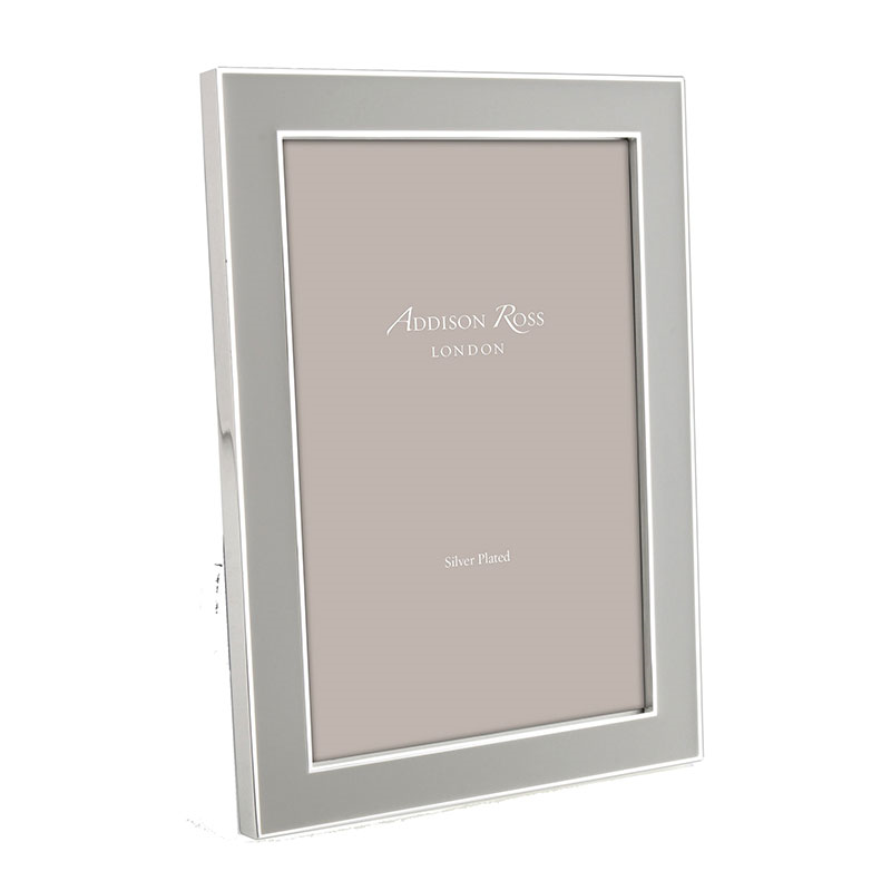 Enamel Photo Frame, 8 x 10", Chiffon Grey-0