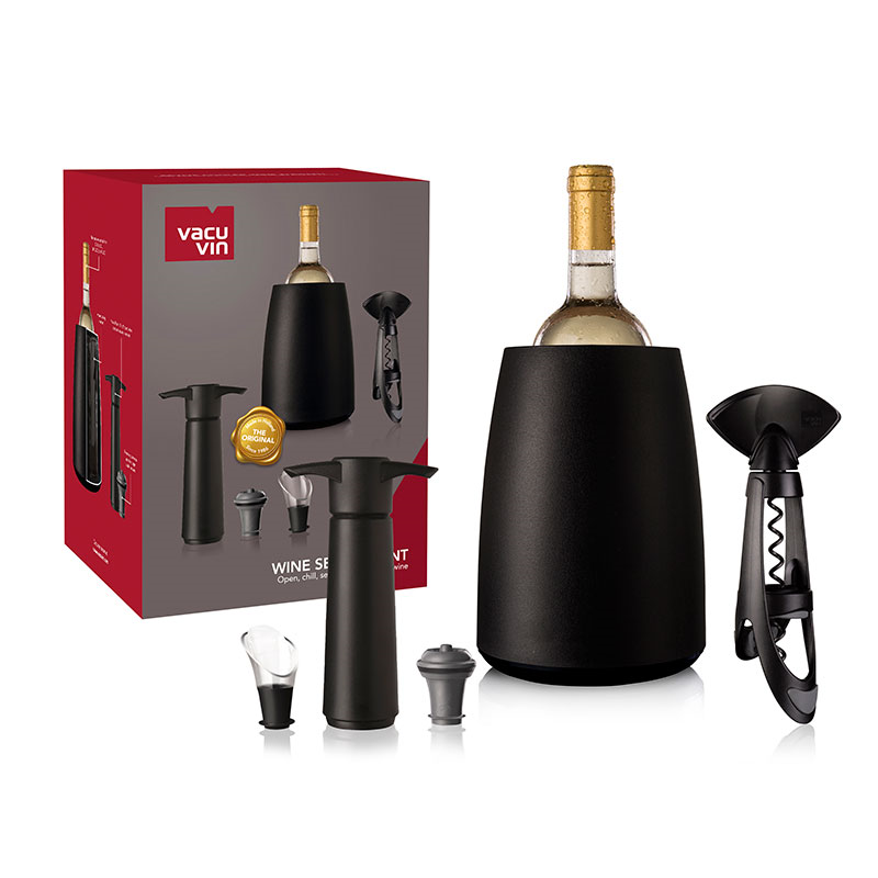 5 Piece Wine Elegant Set, Black-0