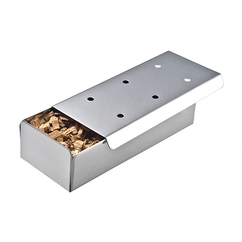 Wood chip smoker box, Silver-1