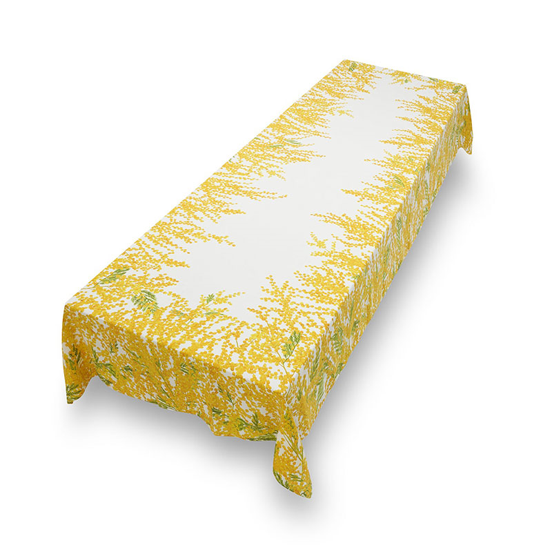 Mimose Linen Tablecloth, 250cm x 165cm, Yellow-1