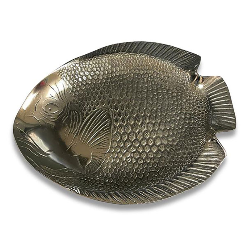 Fish Serving Platter, L38 x W29.5 cm, Silver-1