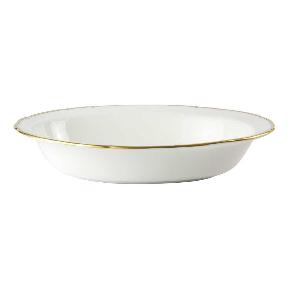 Darley Abbey Pure Gold Open vegetable dish, D19 x H5cm, White/Gold-1