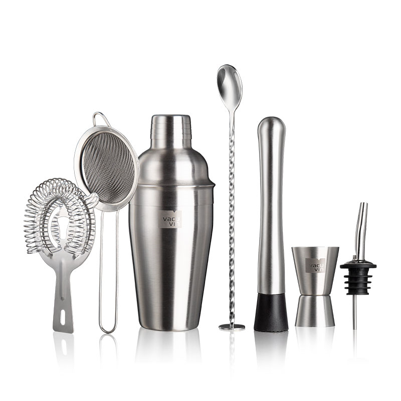 7 Piece Cocktail Set, Steel-2