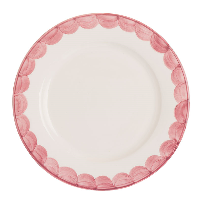 Scallop Dinner Plate Set of 2, D28cm, Pink-1