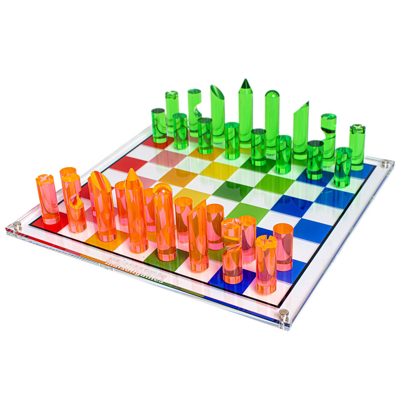 Rainbow Chess Set, L35.6 x W35.6cm, Multi-0