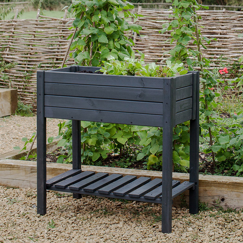 Latchmere Raised Planter, H79cm, Carbon-0