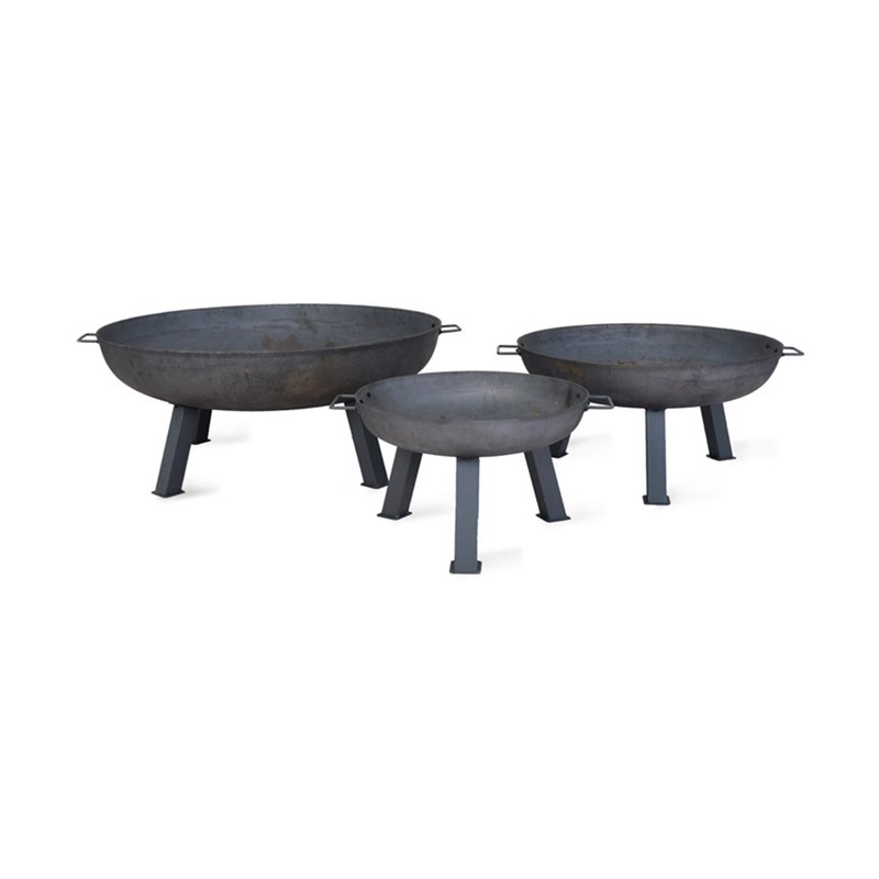 Foscot Medium fire pit, H37 x W75 x D75cm, Black-2