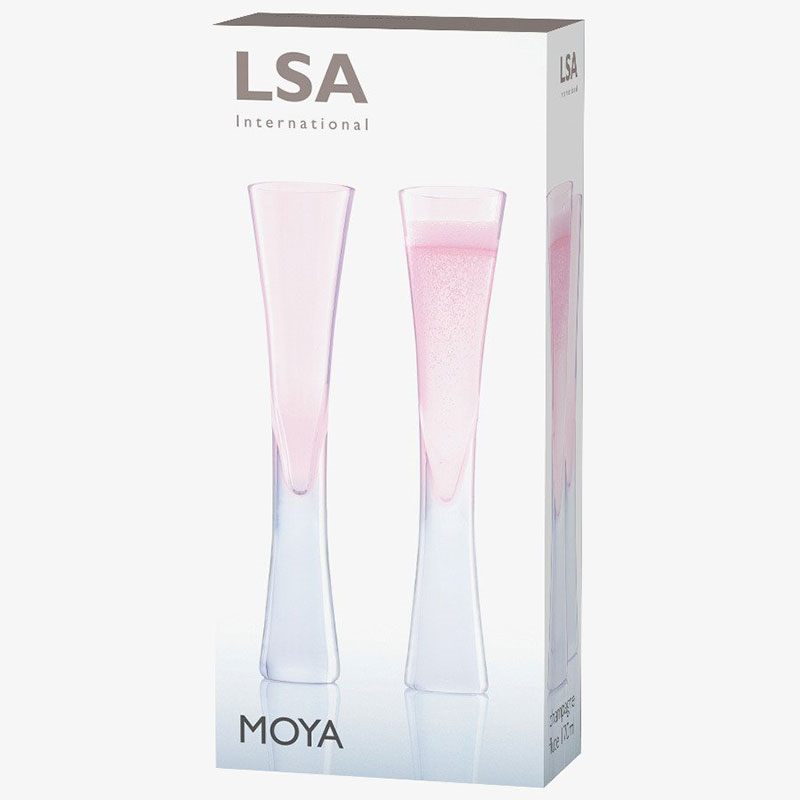 Moya Set of 2 Champagne Flutes, 170ml, Blush-3