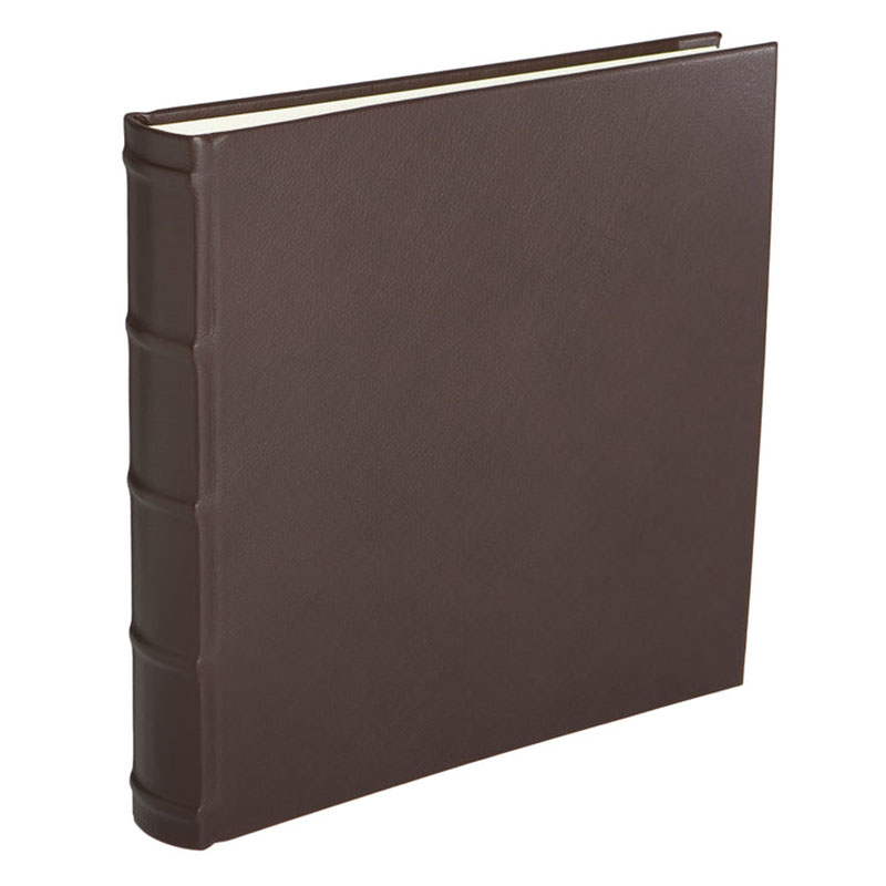 Leather Square Photograph Album, L35.5 x W36cm, Coco Brown-0