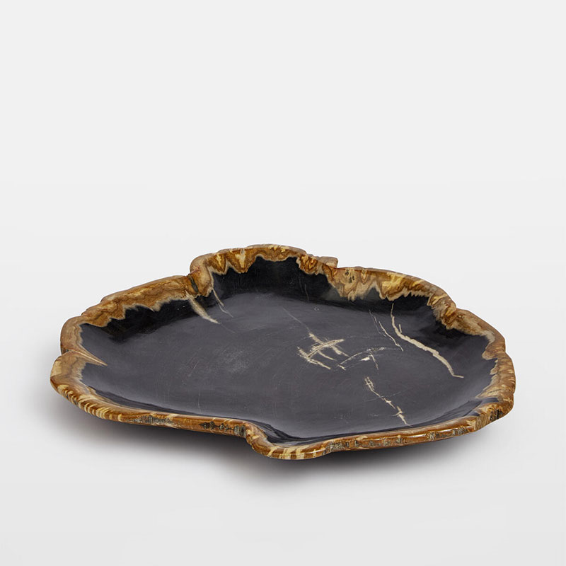 Balfern Petrified Wood Serving Board, D32cm-0