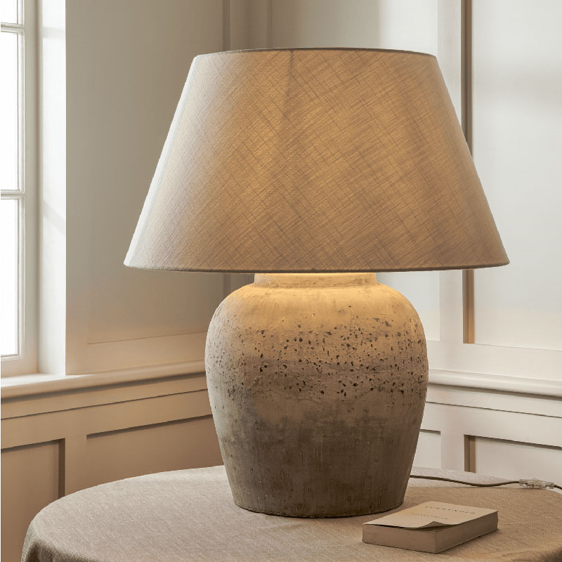 Hanley Lamp Base With Henry Shade, H75cm, Warm White-0