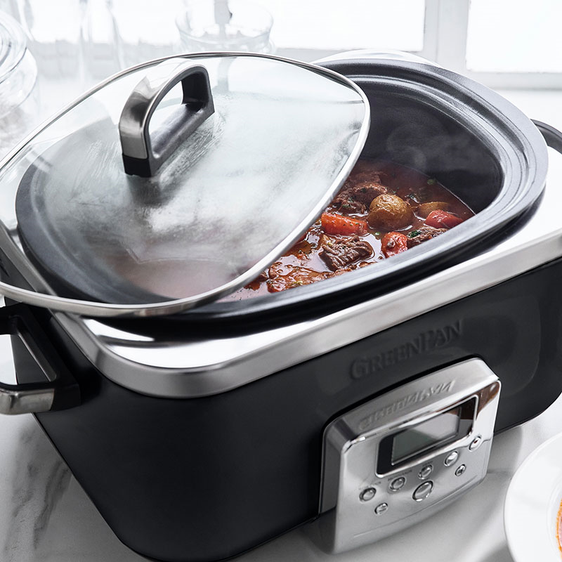 Non-Stick Slow Cooker, 6L, Black-3