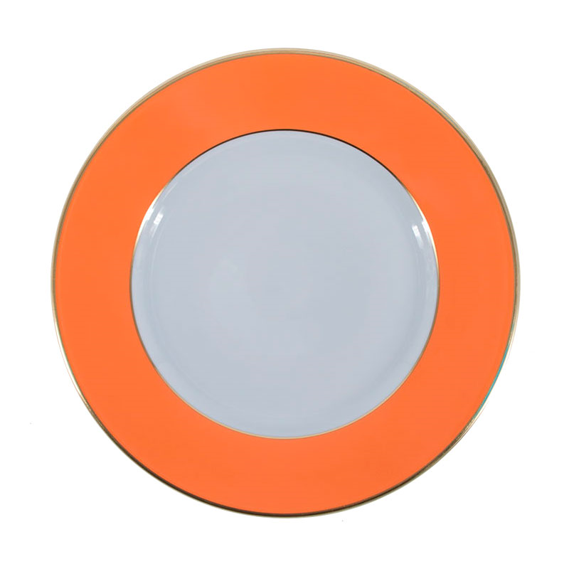 Sous Le Soleil Dinner Plate, D27.5cm, Matt Gold Classic Orange-0