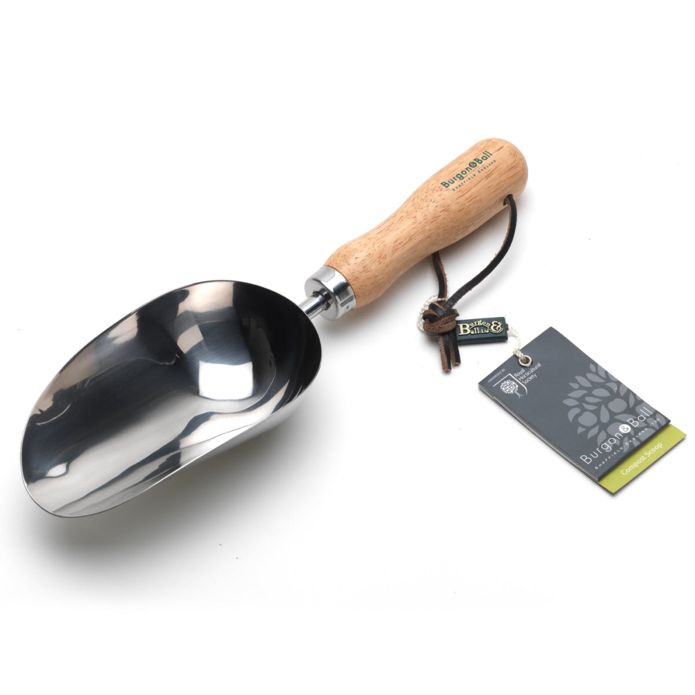 RHS Compost Scoop, Silver/Natural-0