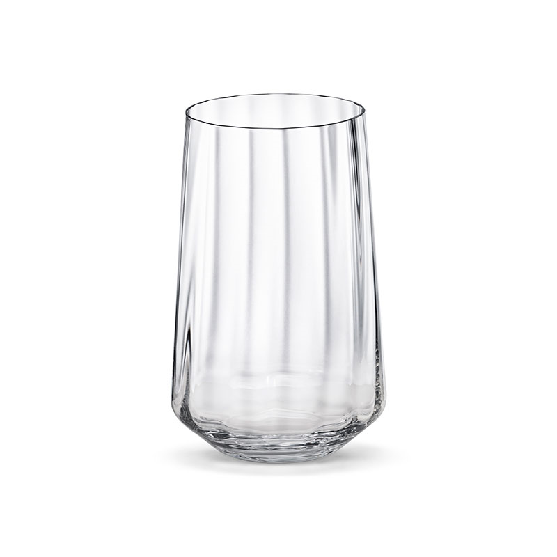 Bernadotte Set of 6 Tall Lead Free Crystal Glass Tumblers, 380ml, Clear-0