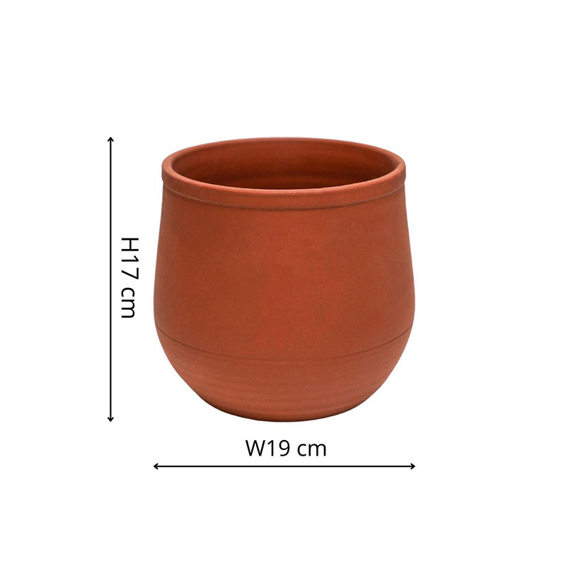 Handthrown Planter, D19cm, Burnt Umber-3