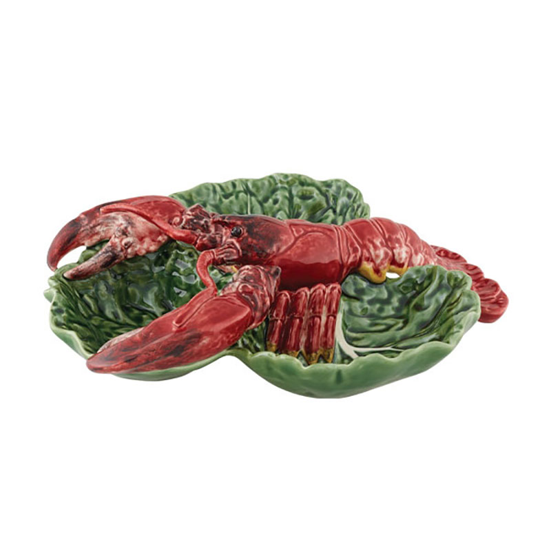 Cabbage with Lobster Appetizer Plate, W32.6 x L36.7cm, Green-0