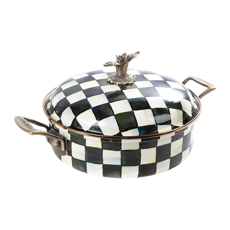 Courtly Check Casserole, 26cm - 2.8L, Enamel-0