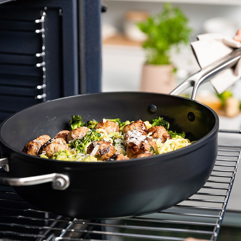 Forged Hardened Aluminium - Ceramic Non-Stick Saute Pan, 28cm, Black-7