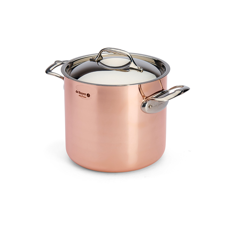 Prima Matera Stockpot with Lid, 20cm, Copper-0