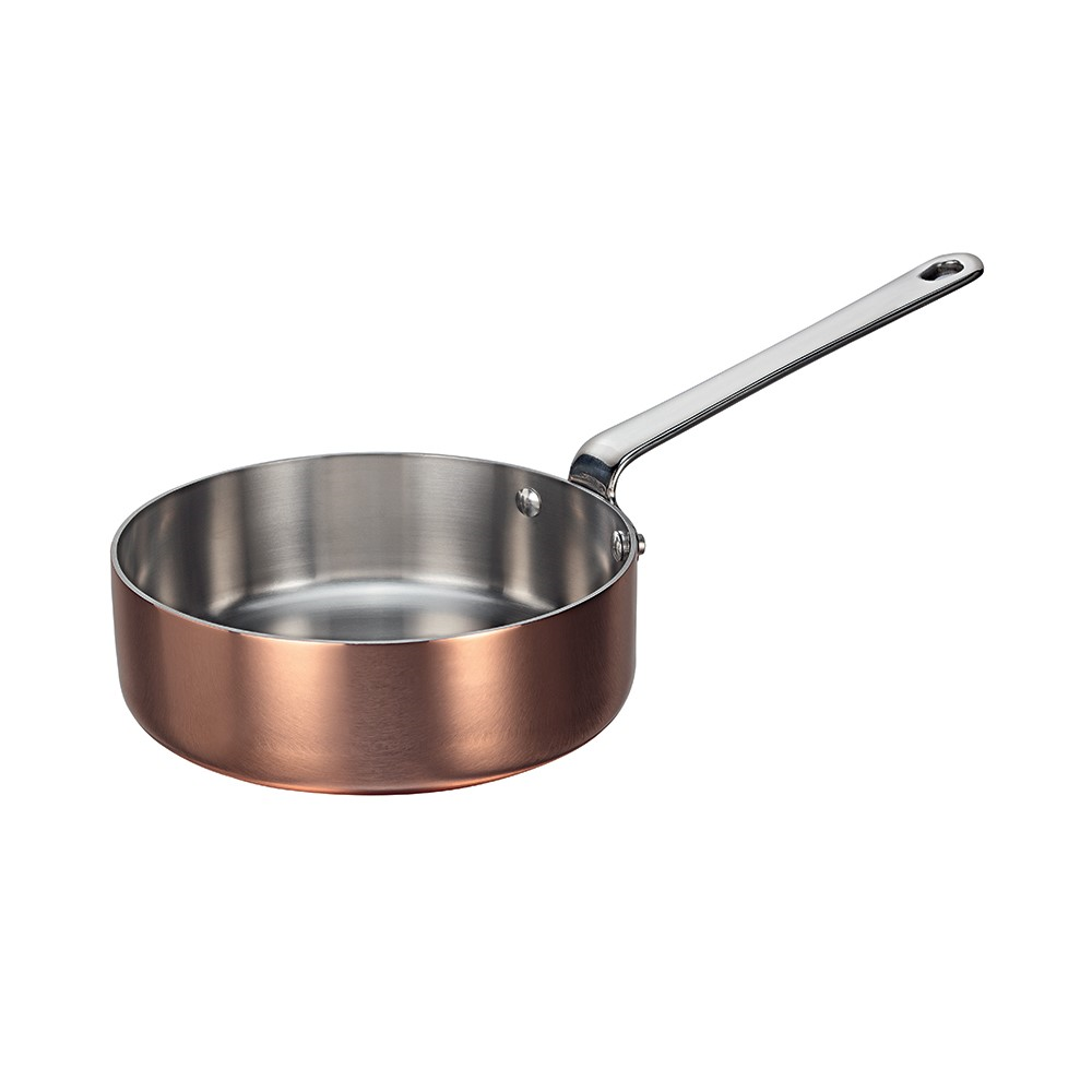 Maitre D' Saute pan, D16cm, copper and stainless steel-0