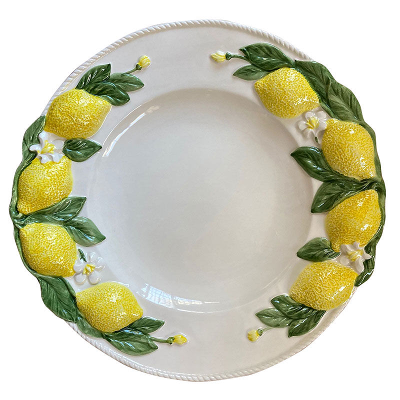 Lemon Charger Plate, D36cm, White-0