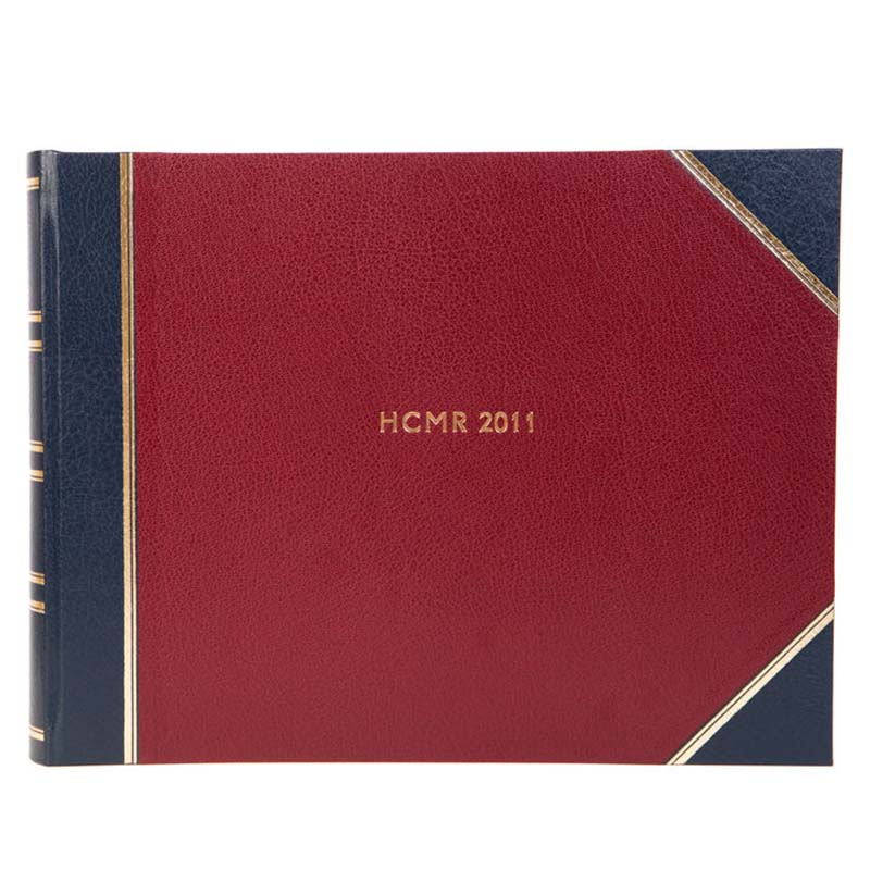 Large Landscape Photograph Album, L30.6 x W39.2cm, Blue / Burgundy-2