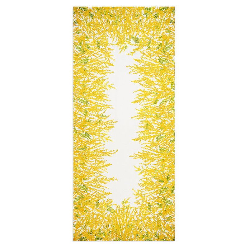 Mimose Linen Tablecloth, 250cm x 165cm, Yellow-0