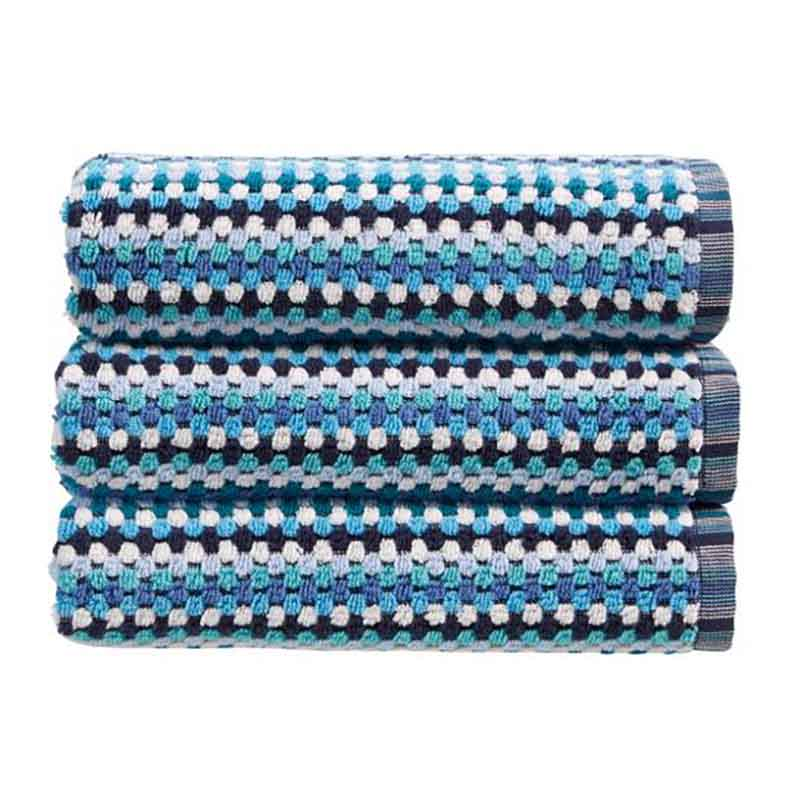 Carnaby Stripe Bath Towel, Blue-0