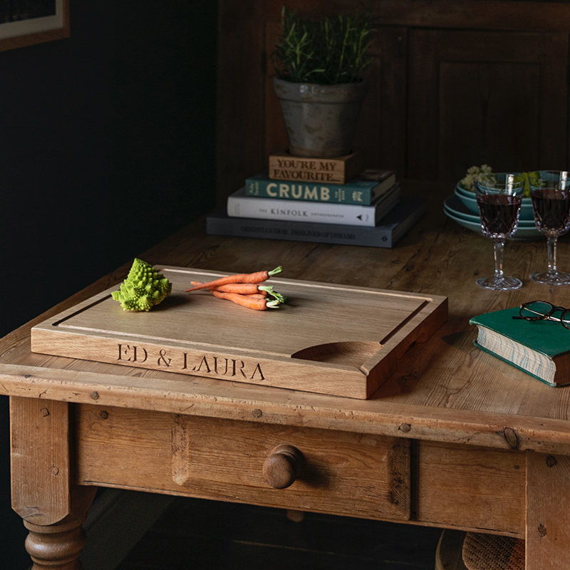 Personalised carving board, 50 x 35 x 3.5cm, oak-0