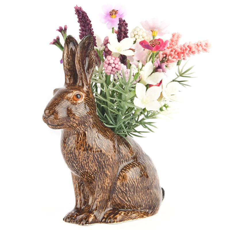 Hare Bud Vase, H11.5cm, Brown-3