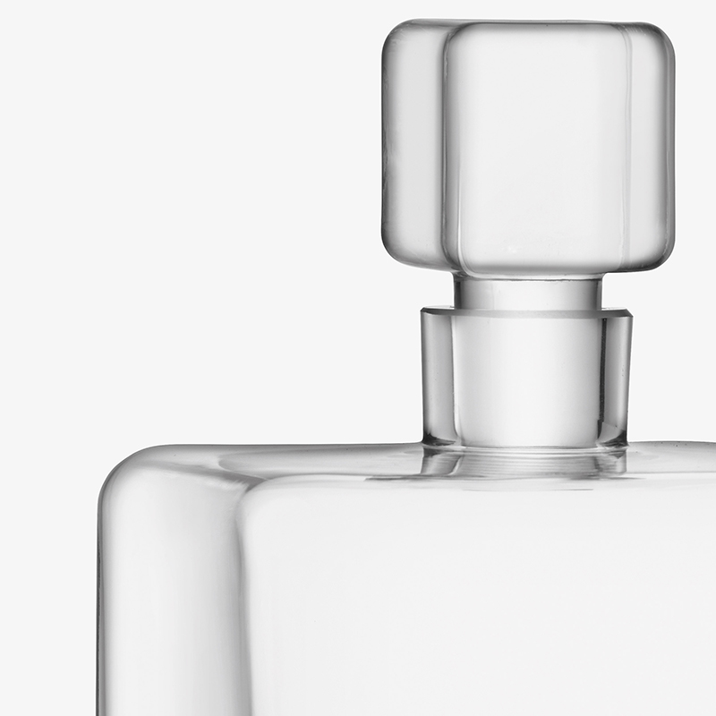 Cask Whisky Square Decanter, 1l, Clear-3