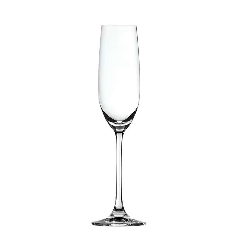 Salute Set of 4 Champagne Flutes, 210ml, Clear-2