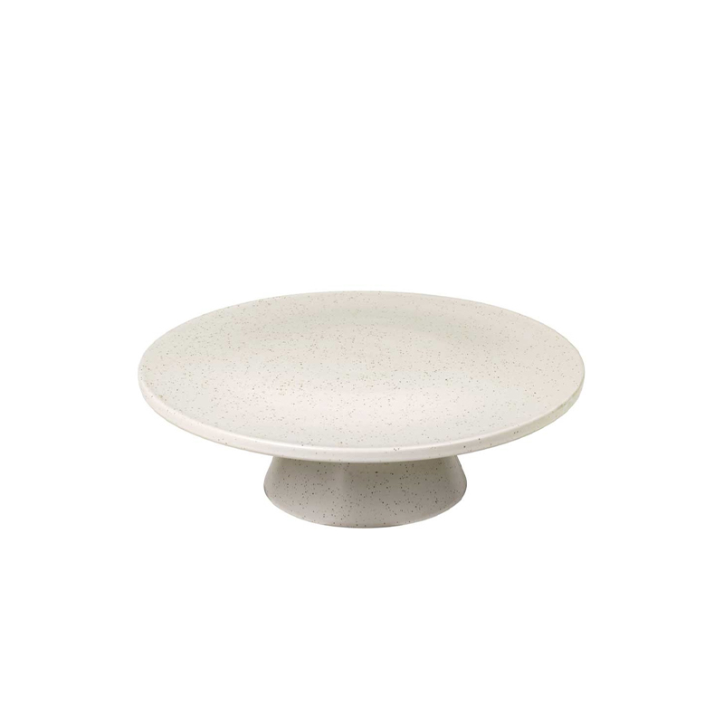 Nordic Vanilla Cake Plate, D30cm, Off White-0