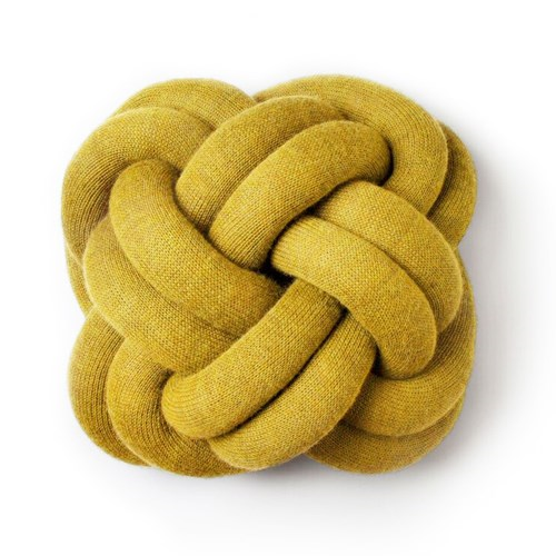 Knot Cushion, H30 x W30 x D15cm, yellow-0