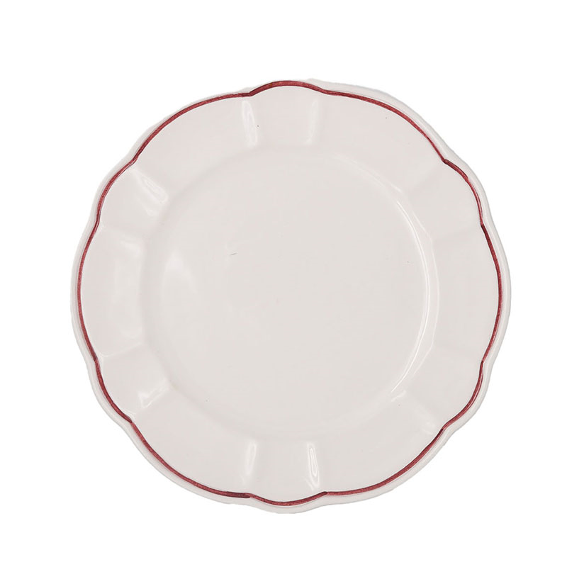 Romilly Set of 4 Side Plates, D21cm, Red-1