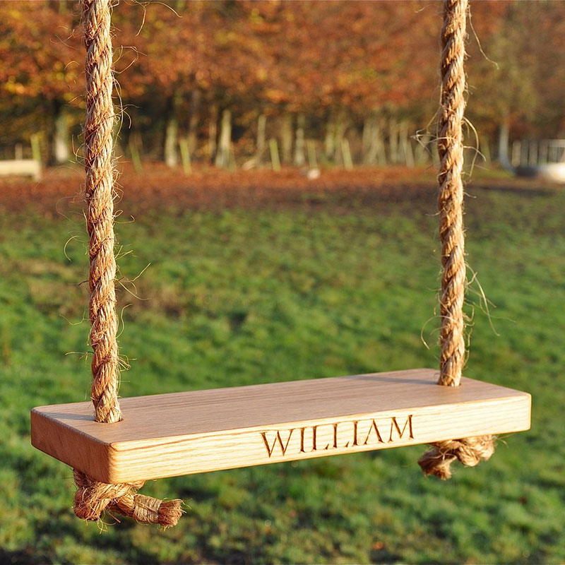 Personalised Small Swing, Oak-0