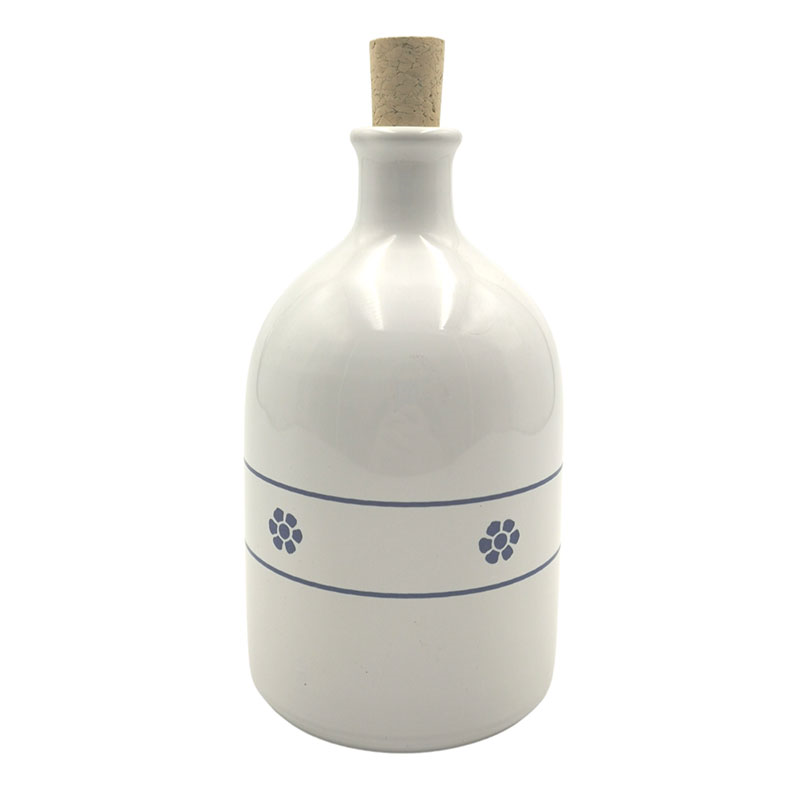 Stella Bianca Olive Oil Bottle, H17cm, White-0