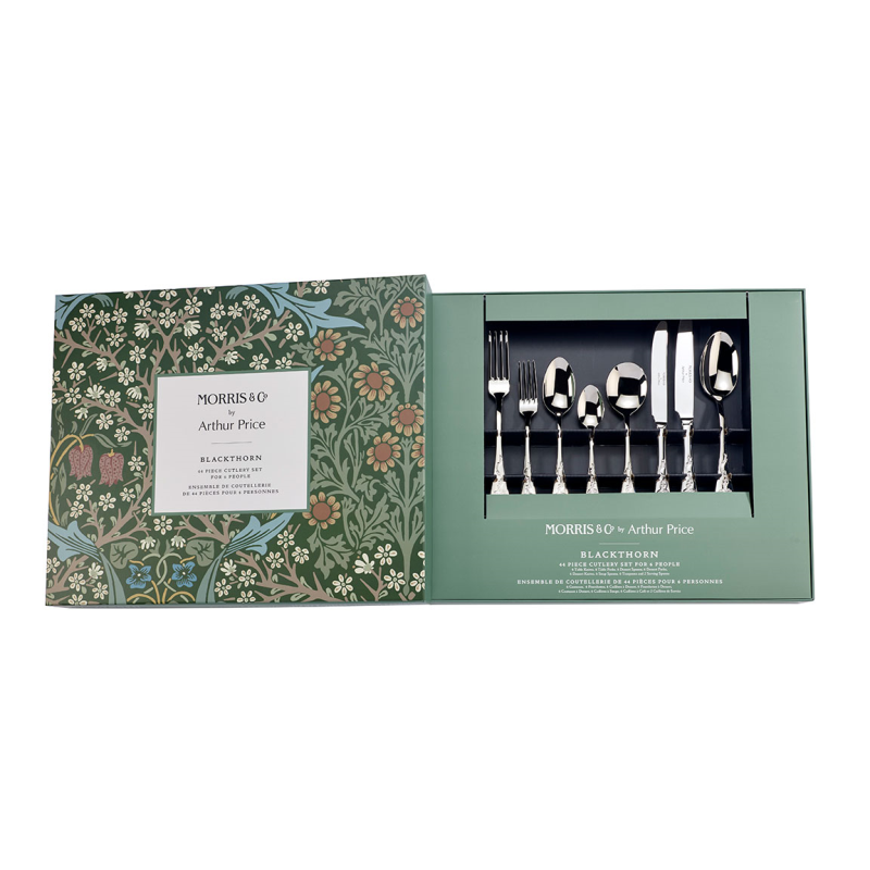 Morris & Co 44 Piece Cutlery Set, Stainless Steel | The Wedding