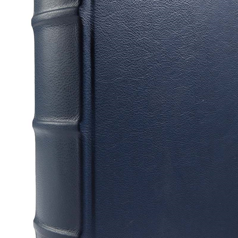 Leather Square Photo Album, 35.5 x 36.5cm, Blue-4