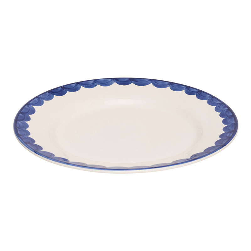 Scallop Set of 2 Dinner Plates, D28cm, Blue-4