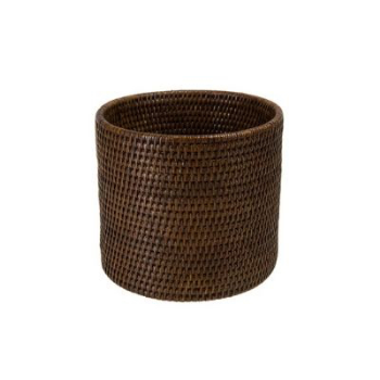 Planter, Rangoon, Rattan, Brown, Small-0