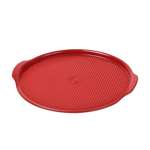 Pizza stone, D37 x H3cm, Burgundy-0