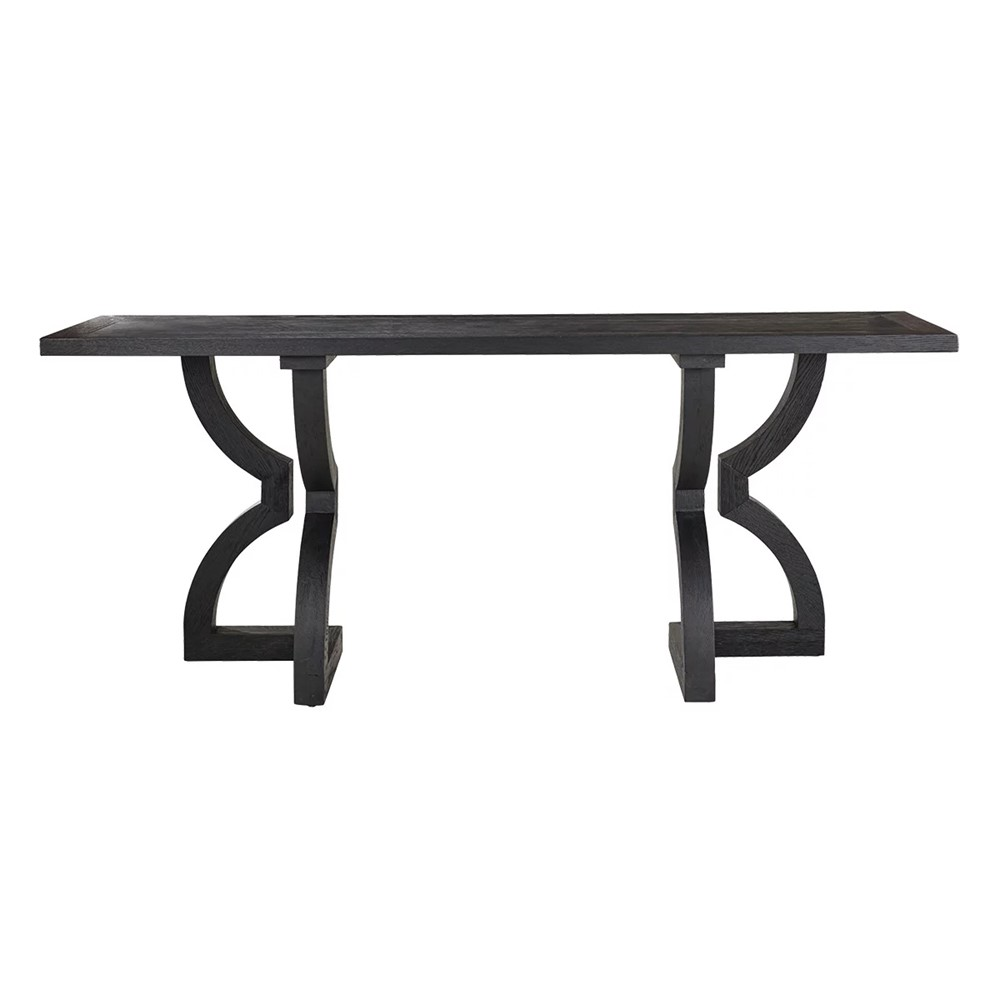 Kaishu Console table, L200 x W50 x H85cm, Black-1