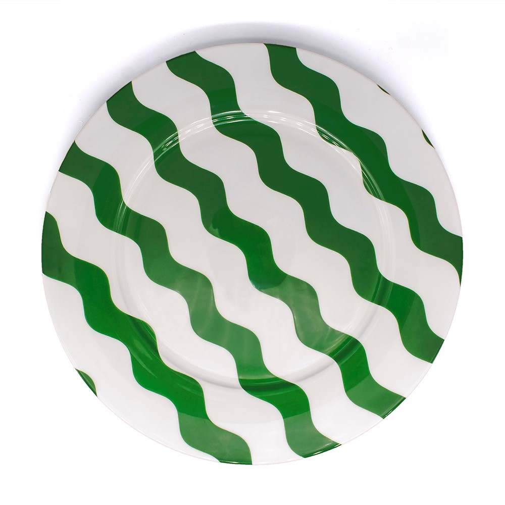 Scallop Collection Dinner plate, Dia 10 inches, Green-1