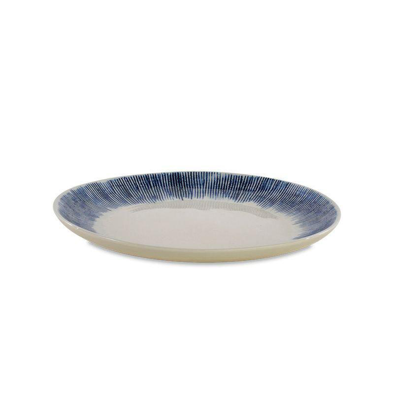 Karuma Dinner Plate, D24.5cm, Blue and White-3