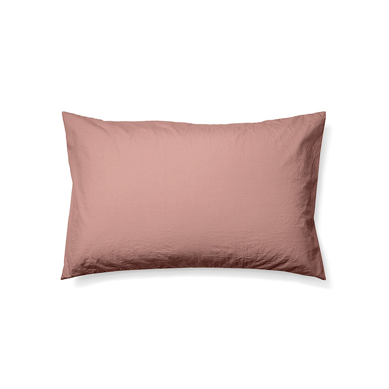 Relaxed Cotton Pair of Standard Pillowcases, Rust-2