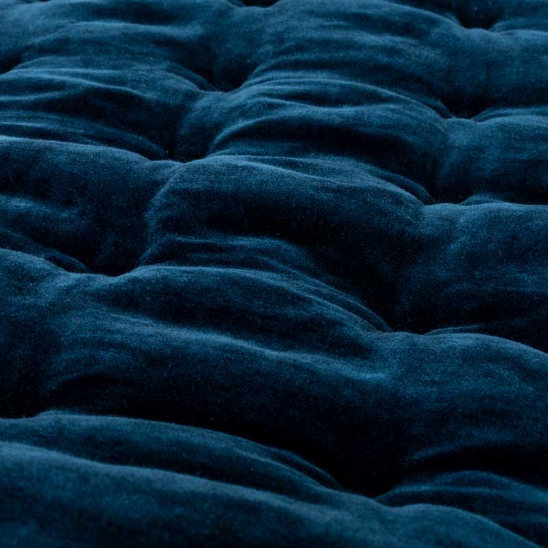 Velvet Double / King Quilt, Midnight Blue-1