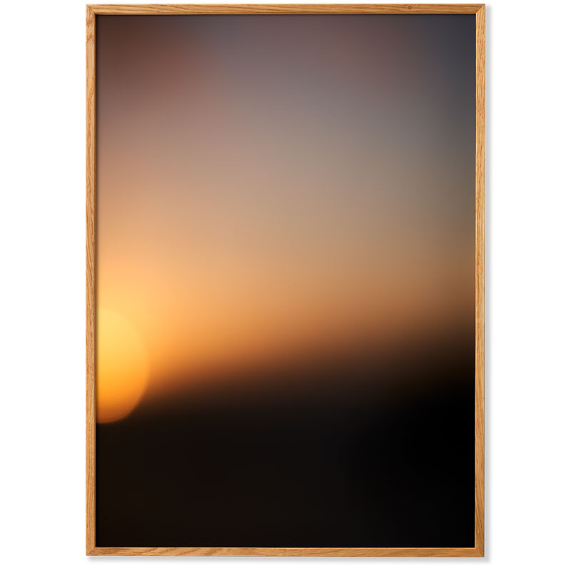 Sunset 02 Framed Print, 50 x 70cm, Orange-0