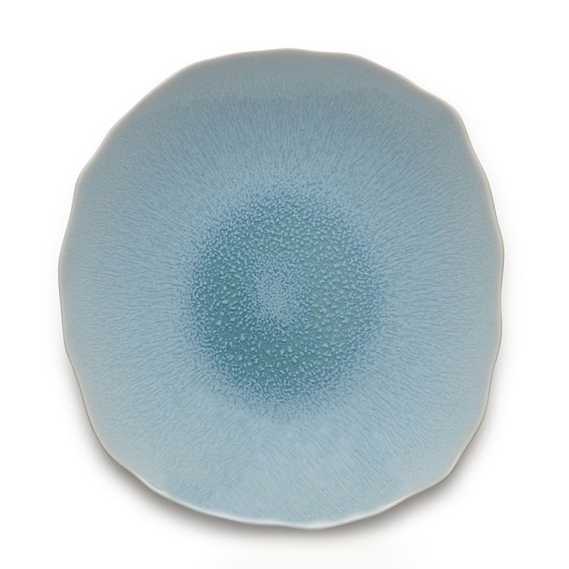 Plume Pair of dessert plates, 22 x 20cm, ocean blue-0